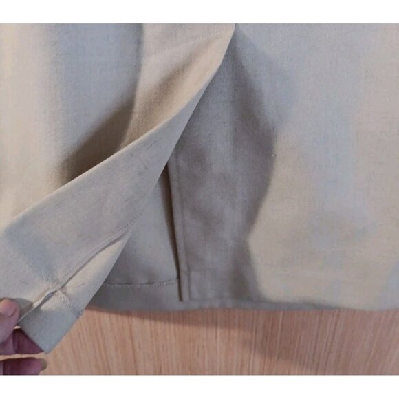 Alfred Dunner Sz 16‎ Women'sSkirt Pull on Midi A Line Tan Rear Slit Belt Loops - Picture 5 of 6